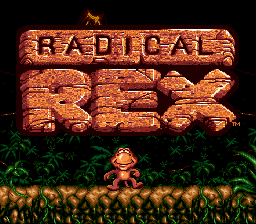Radical Rex title screen for Sega Mega Drive